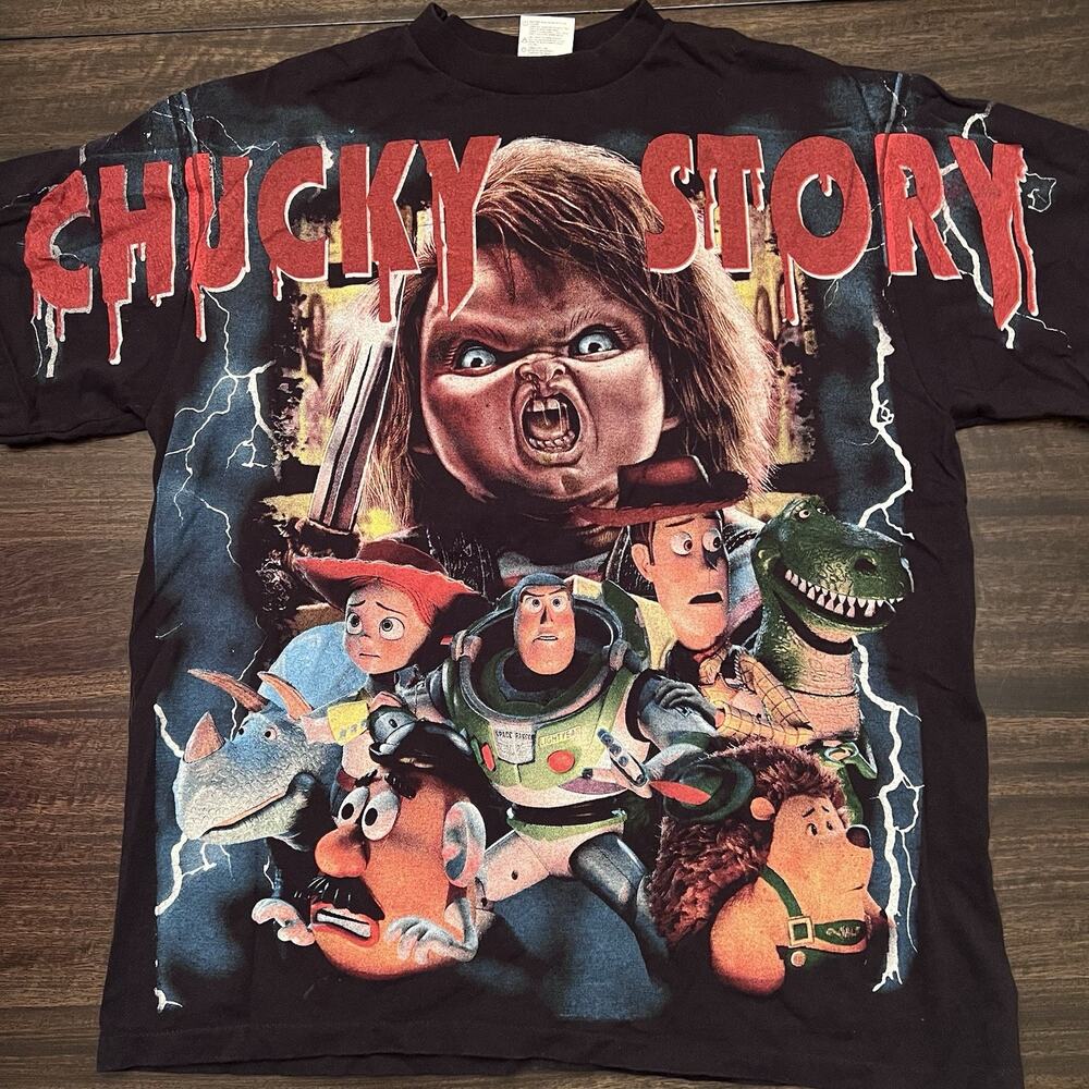 Chucky Story Toy Story Halloween Horror Spoof movie promo modern vintage shirt